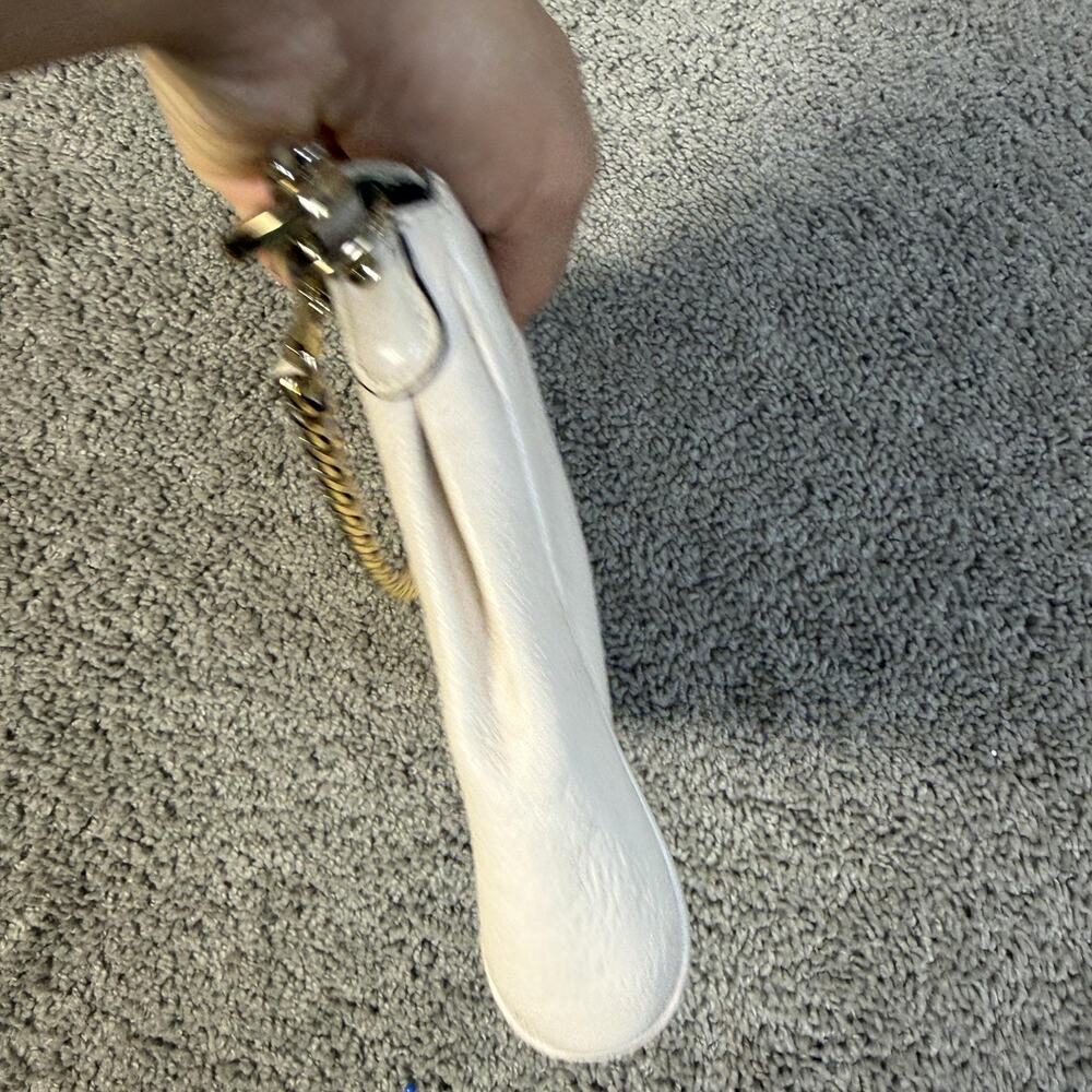 Coach Carrie Cross Body Bag Purse Womens Medium White Leather Chain Zip F22212 - Picture 7 of 12